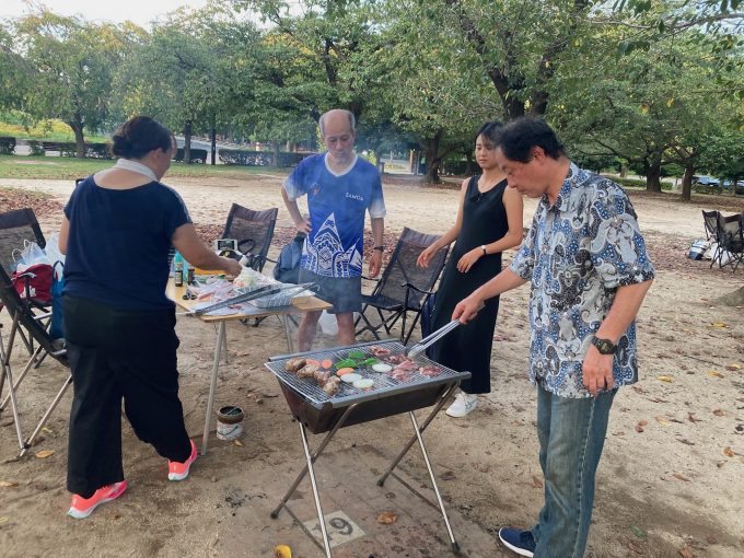 8月定期ラン行いました(木場公園開催でBBQ)